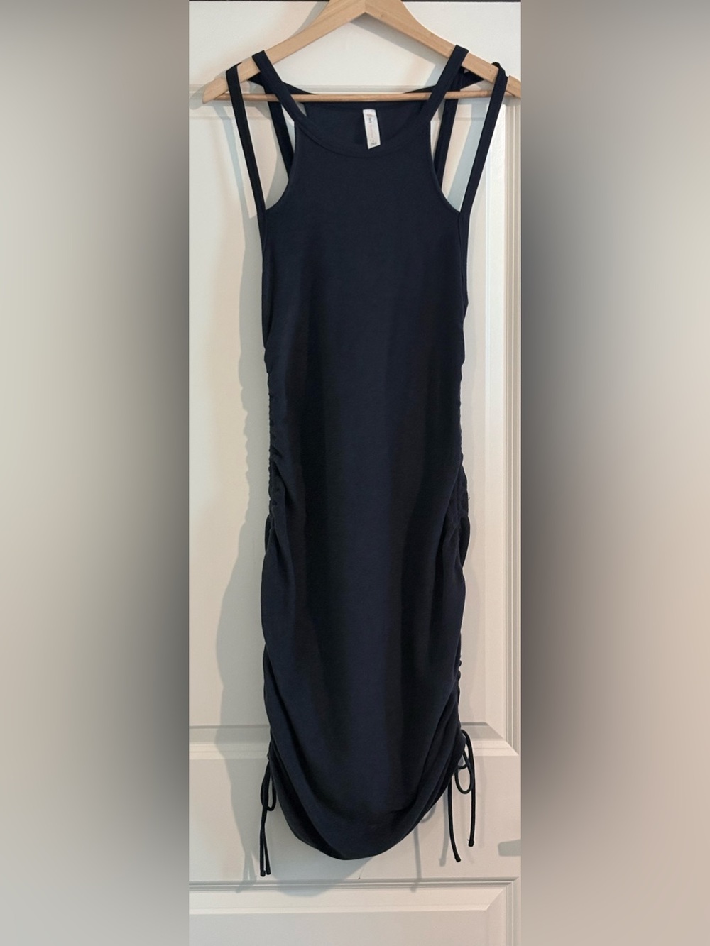 Daily Practice by Anthropologie Baby Terry Strappy Dress in navy blue Size Small